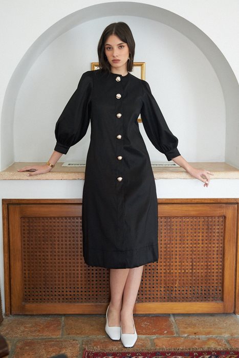 שמלת כפתורים פנינה