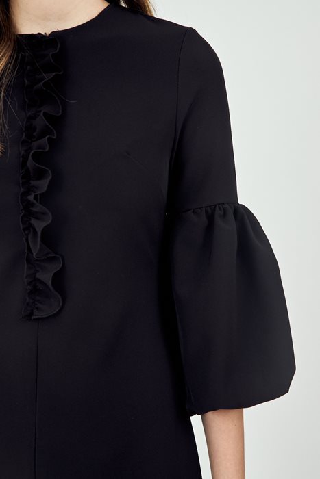 שמלת שרוולי בלון שחור