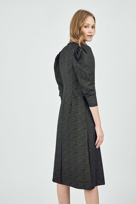 שמלת לייקרה נצנצים שחור-זהב