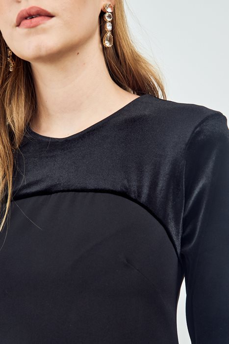 שמלת חצי קטיפה שחור