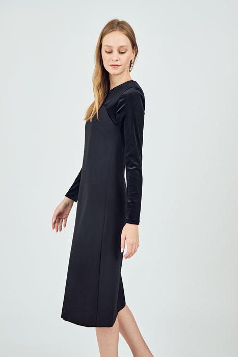 שמלת חצי קטיפה שחור