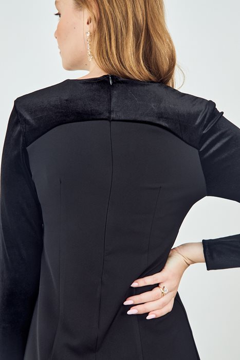 שמלת חצי קטיפה שחור