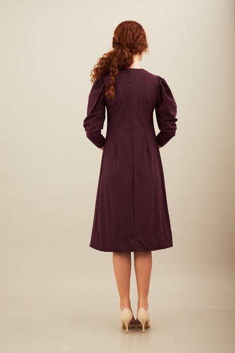 שמלת לייקרה נצנצים סגול- יין נוצץ