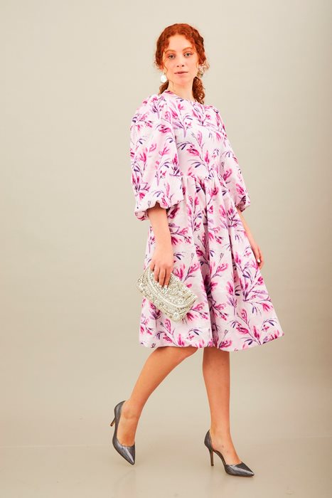 שמלה פרחונית גוצ'י ורוד