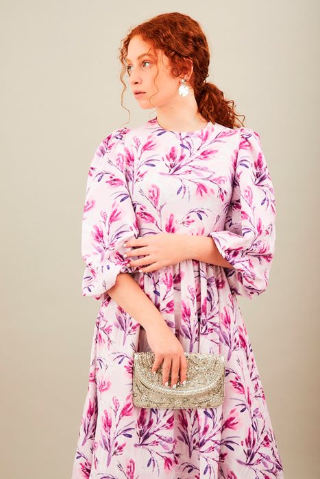 שמלה פרחונית גוצ'י ורוד
