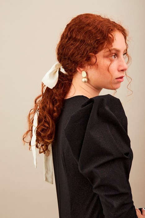 שמלת לייקרה נצנצים שחור ורוד