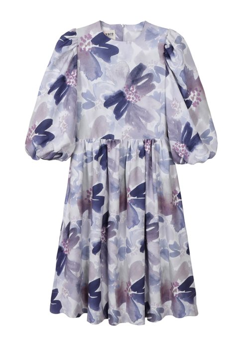 שמלה פרחונית גוצ'י אפור