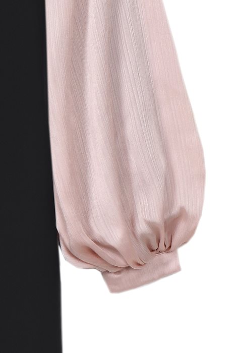 שמלת אורגנזה בשרוול ורוד