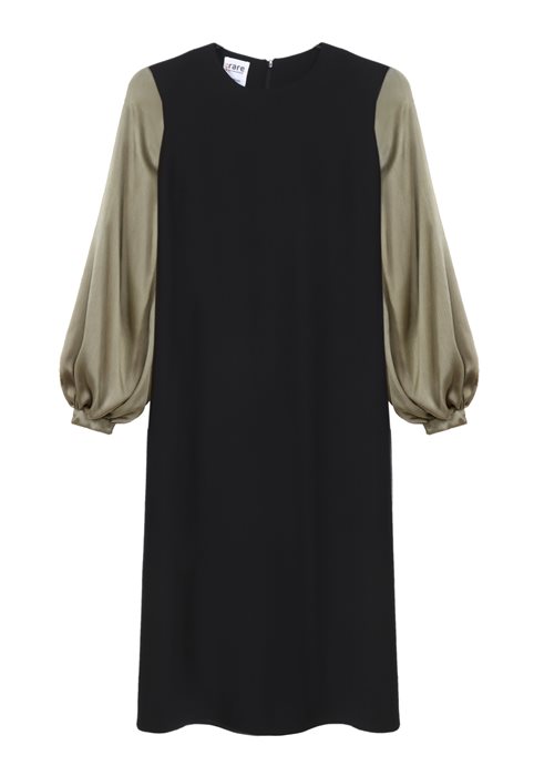 שמלת אורגנזה בשרוול ירוק