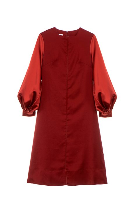 שמלת סאטן אפרט חמרה