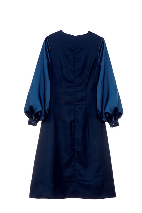 שמלת סאטן אפרט כחול