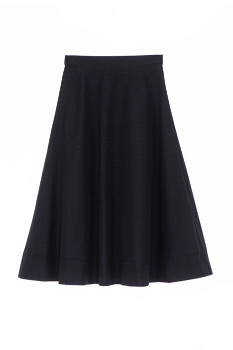 סט חצאית וחולצה ג'אקרד שחור