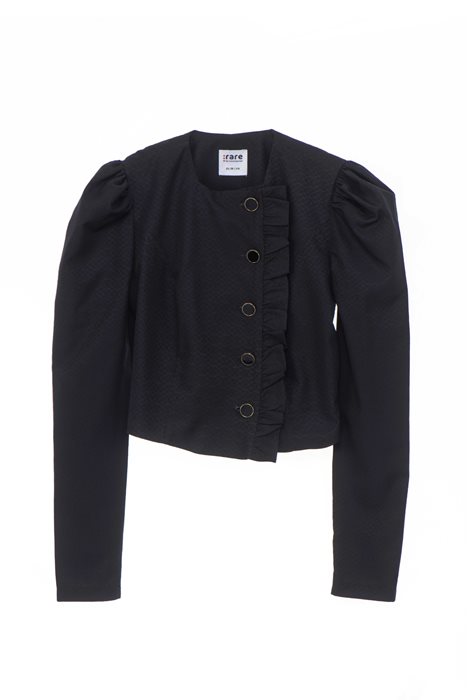 סט חצאית וחולצה ג'אקרד שחור