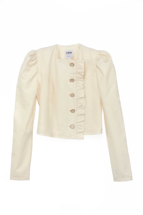 סט חצאית וחולצה ג'אקרד בז'