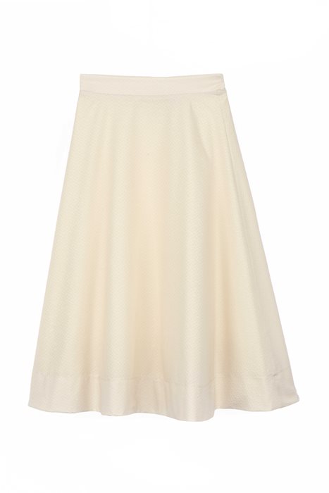 סט חצאית וחולצה ג'אקרד בז'