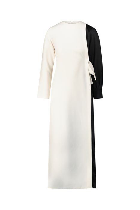 שמלה חצי לבן חצי שחור קשירה