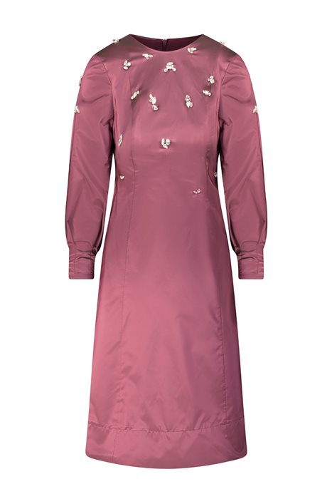 שמלת טאפט ואבנים סגול ארגמן