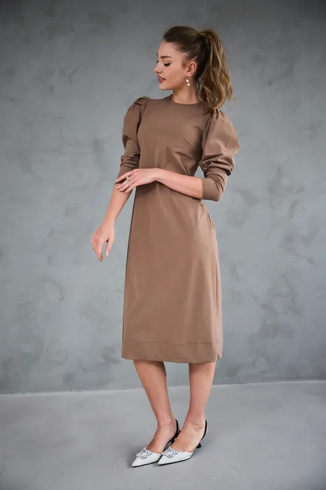 שמלת נצנץ חום בהיר