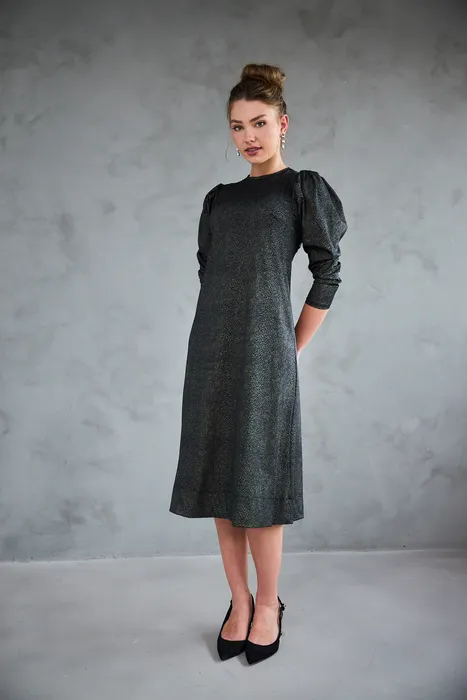 שמלת נצנץ ירוק כהה