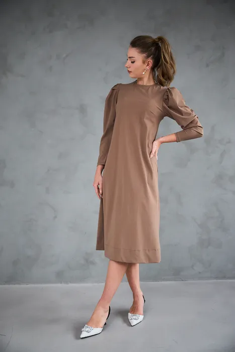 שמלת נצנץ חום בהיר