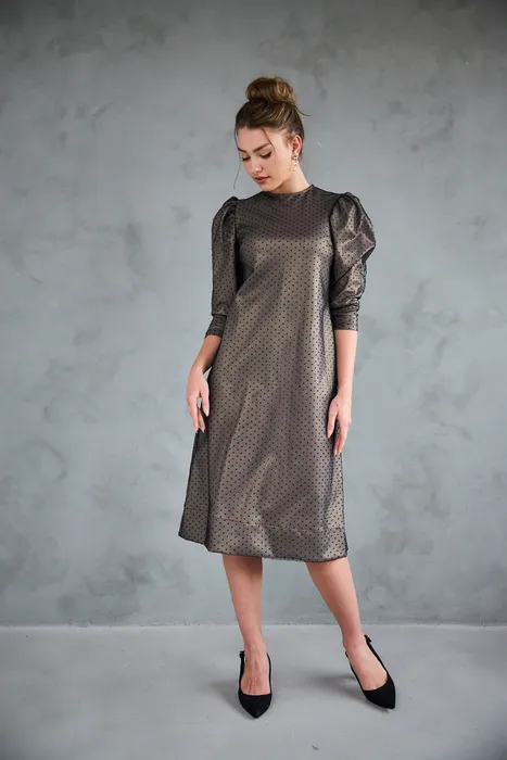 שמלת נצנץ זהב נקודות