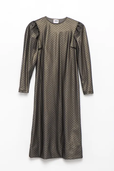 שמלת נצנץ זהב נקודות