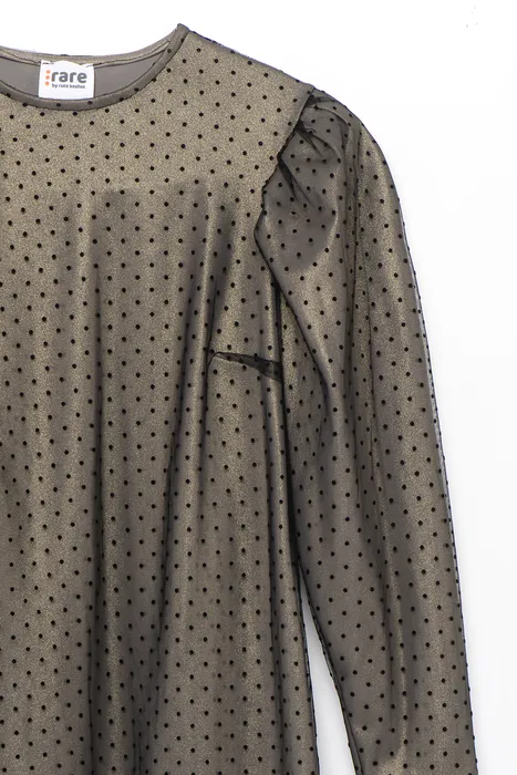 שמלת נצנץ זהב נקודות