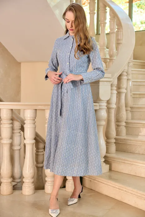 שמלת רקמה מידי שחור