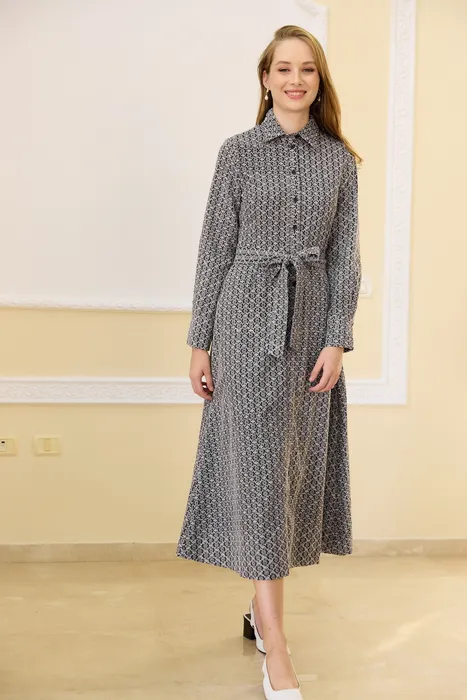 שמלת רקמה מידי תכלת