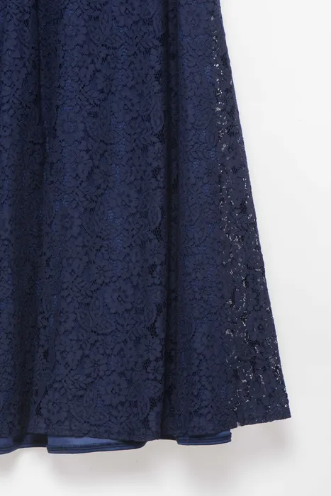 שמלת סרפן תחרה כחול עמוק