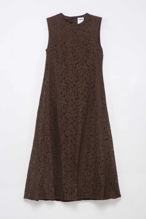 שמלת סרפן תחרה חום אדמה