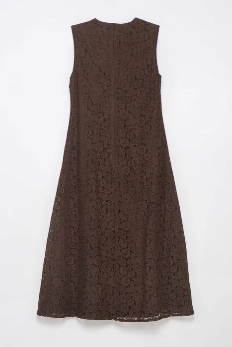 שמלת סרפן תחרה חום אדמה