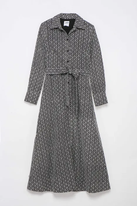 שמלת רקמה מידי שחור