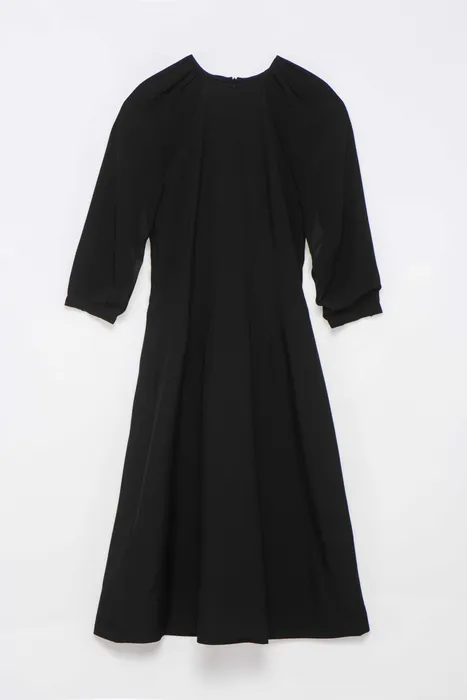 שמלת שיפון רגלן שחור