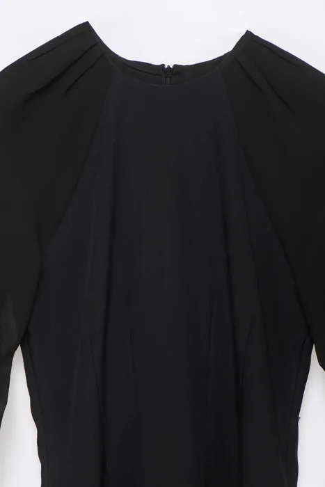 שמלת שיפון רגלן שחור