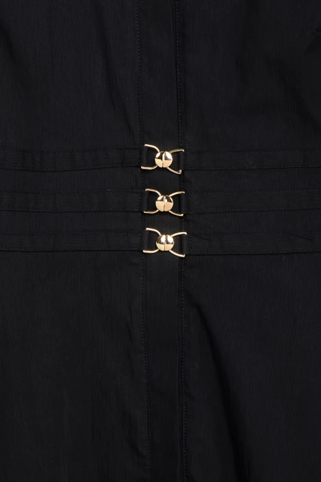 שמלת מידי עם חגורות שחורה