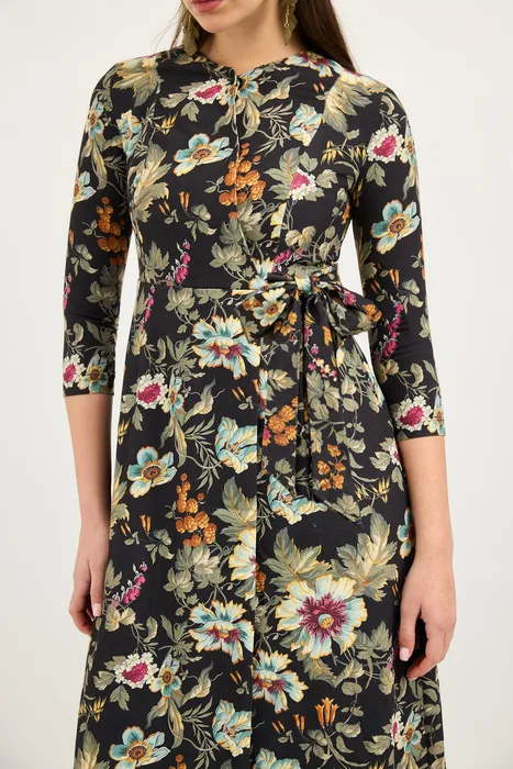 שמלת מעטפת מודפסת פרחים