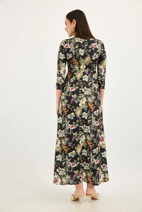 שמלת מעטפת מודפסת פרחים