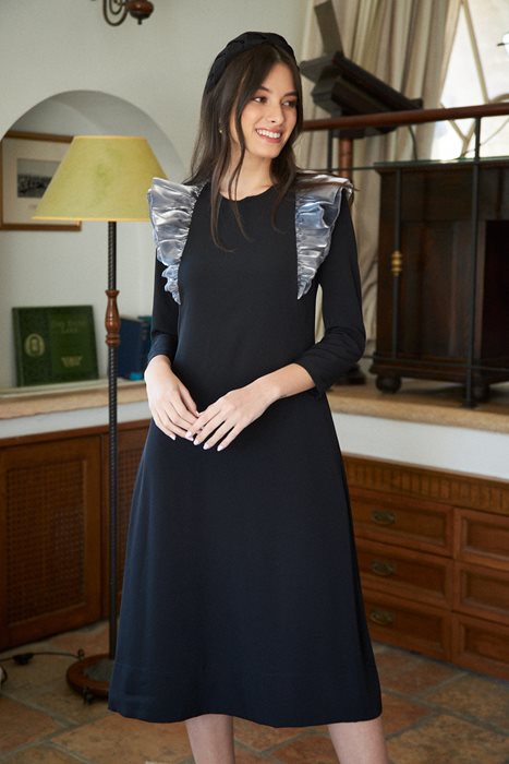 שמלת אורגנזה בכתף כסוף